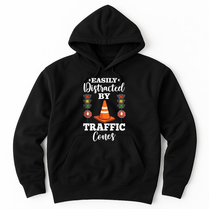 Traffic Cone Road Sign Safety Pylons Hoodie