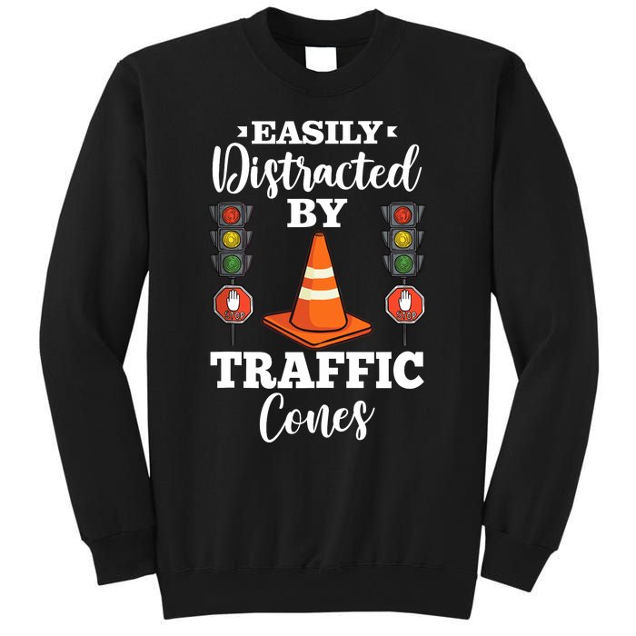 Traffic Cone Road Sign Safety Pylons Sweatshirt