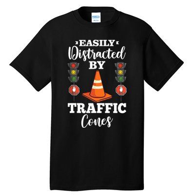 Traffic Cone Road Sign Safety Pylons Tall T-Shirt