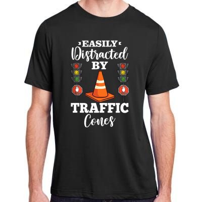 Traffic Cone Road Sign Safety Pylons Adult ChromaSoft Performance T-Shirt