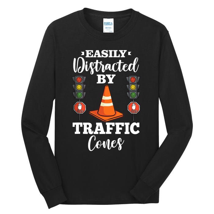 Traffic Cone Road Sign Safety Pylons Tall Long Sleeve T-Shirt