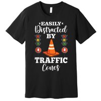 Traffic Cone Road Sign Safety Pylons Premium T-Shirt