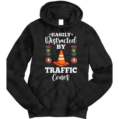 Traffic Cone Road Sign Safety Pylons Tie Dye Hoodie