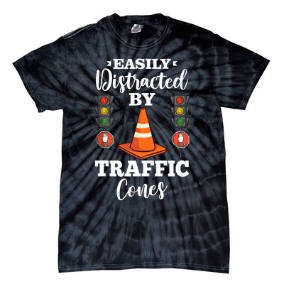 Traffic Cone Road Sign Safety Pylons Tie-Dye T-Shirt