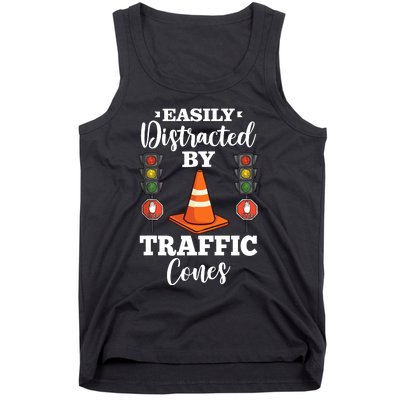 Traffic Cone Road Sign Safety Pylons Tank Top