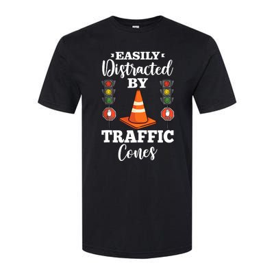 Traffic Cone Road Sign Safety Pylons Softstyle CVC T-Shirt