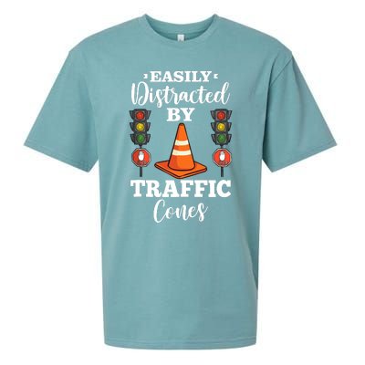 Traffic Cone Road Sign Safety Pylons Sueded Cloud Jersey T-Shirt