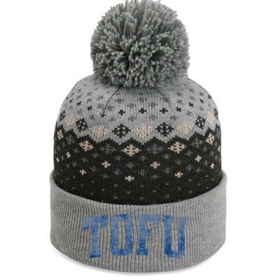 Tofu College – Retro Soy Boy Funny Vegan The Baniff Cuffed Pom Beanie