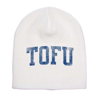 Tofu College – Retro Soy Boy Funny Vegan Short Acrylic Beanie