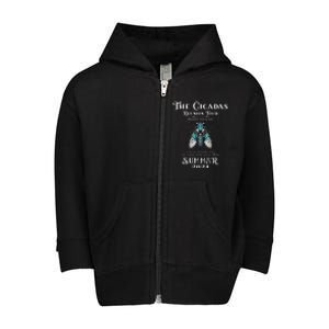 The Cicada Reunion U.S 2024 Cicada Concert Toddler Zip Fleece Hoodie