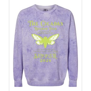 The Cicada Reunion U.S 2024 Cicada Concert Fest Lover Colorblast Crewneck Sweatshirt