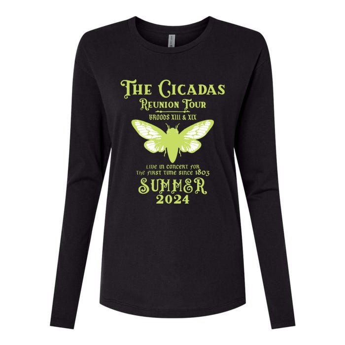 The Cicada Reunion U.S 2024 Cicada Concert Fest Lover Womens Cotton Relaxed Long Sleeve T-Shirt