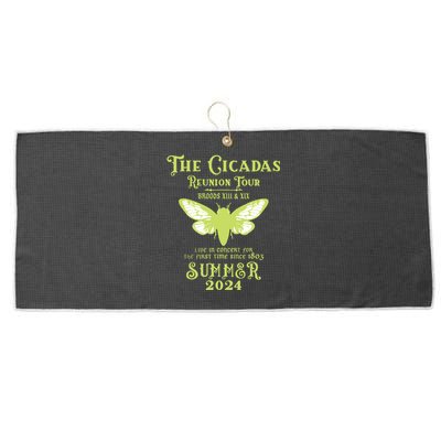 The Cicada Reunion U.S 2024 Cicada Concert Fest Lover Large Microfiber Waffle Golf Towel