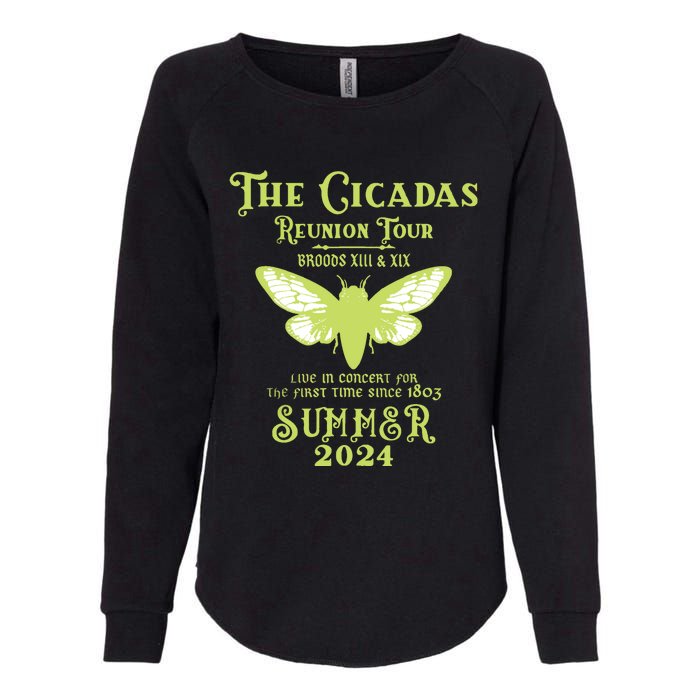 The Cicada Reunion U.S 2024 Cicada Concert Fest Lover Womens California Wash Sweatshirt