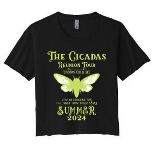 The Cicada Reunion U.S 2024 Cicada Concert Fest Lover Women's Crop Top Tee