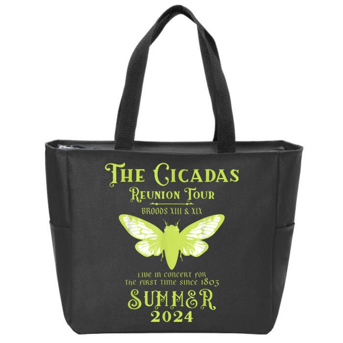 The Cicada Reunion U.S 2024 Cicada Concert Zip Tote Bag