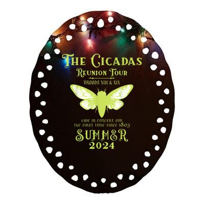 The Cicada Reunion U.S 2024 Cicada Concert Ceramic Oval Ornament