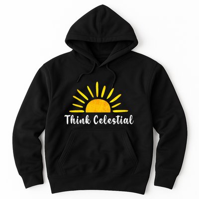 Think Celestial Retro Sunshine Quoes Hoodie