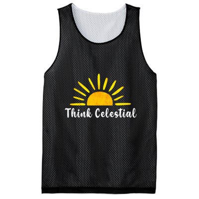 Think Celestial Retro Sunshine Quoes Mesh Reversible Basketball Jersey Tank