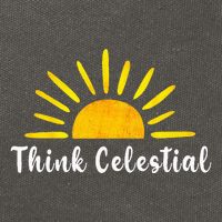 Think Celestial Retro Sunshine Quoes Cotton Canvas Backpack