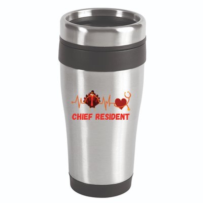 Thanksgiving Chief Resident Heartbeat Stethoscope Doctor Gift 16oz Travel Tumbler