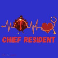 Thanksgiving Chief Resident Heartbeat Stethoscope Doctor Gift Tall T-Shirt