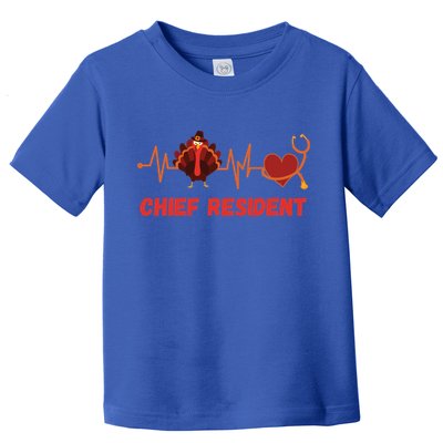 Thanksgiving Chief Resident Heartbeat Stethoscope Doctor Gift Toddler T-Shirt