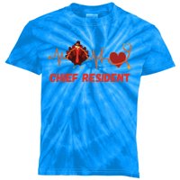 Thanksgiving Chief Resident Heartbeat Stethoscope Doctor Gift Kids Tie-Dye T-Shirt