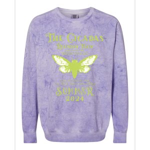 The Cicada Reunion U.S 2024 Cicada Concert Fest Lover Colorblast Crewneck Sweatshirt