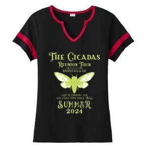 The Cicada Reunion U.S 2024 Cicada Concert Fest Lover Ladies Halftime Notch Neck Tee