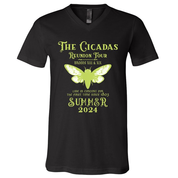 The Cicada Reunion U.S 2024 Cicada Concert Fest Lover V-Neck T-Shirt