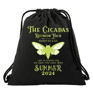 The Cicada Reunion U.S 2024 Cicada Concert Fest Lover Drawstring Bag