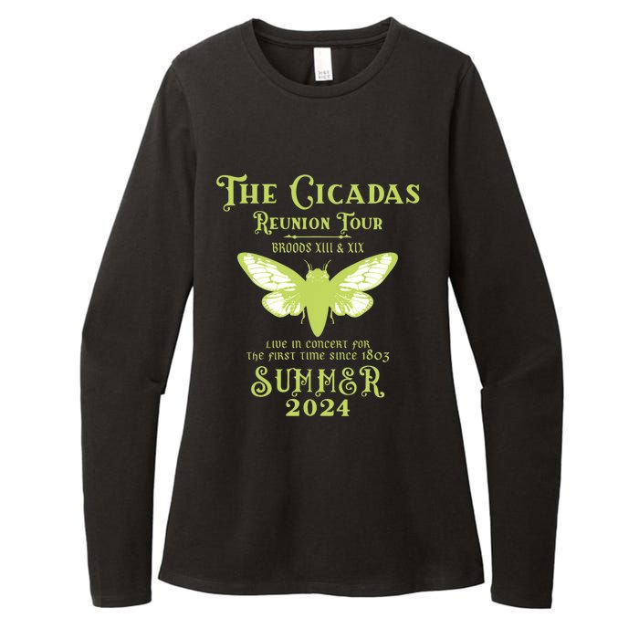 The Cicada Reunion U.S 2024 Cicada Concert Fest Lover Womens CVC Long Sleeve Shirt