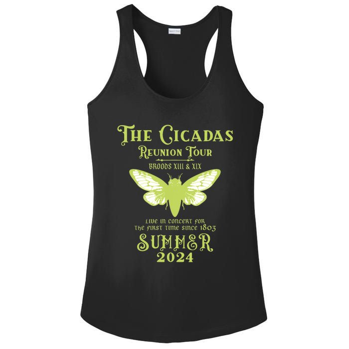 The Cicada Reunion U.S 2024 Cicada Concert Fest Lover Ladies PosiCharge Competitor Racerback Tank