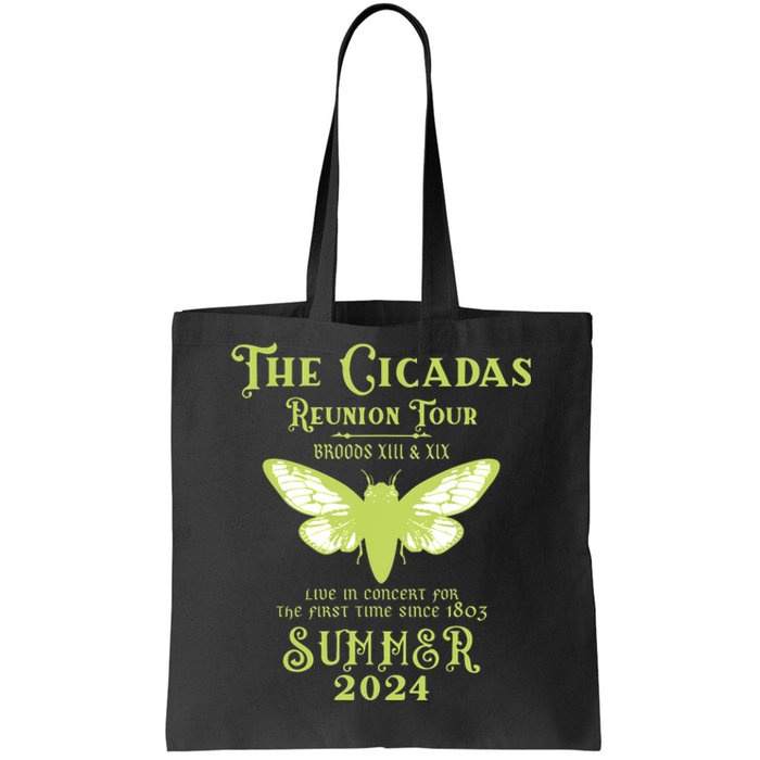 The Cicada Reunion U.S 2024 Cicada Concert Fest Lover Tote Bag