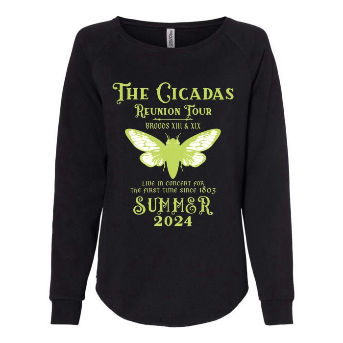 The Cicada Reunion U.S 2024 Cicada Concert Fest Lover Womens California Wash Sweatshirt