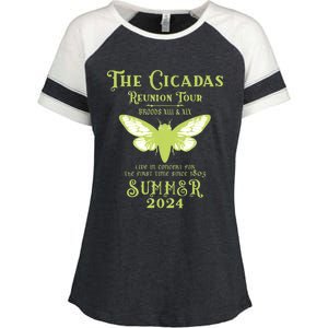 The Cicada Reunion U.S 2024 Cicada Concert Fest Lover Enza Ladies Jersey Colorblock Tee