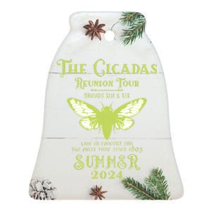 The Cicada Reunion U.S 2024 Cicada Concert Fest Lover Ceramic Bell Ornament