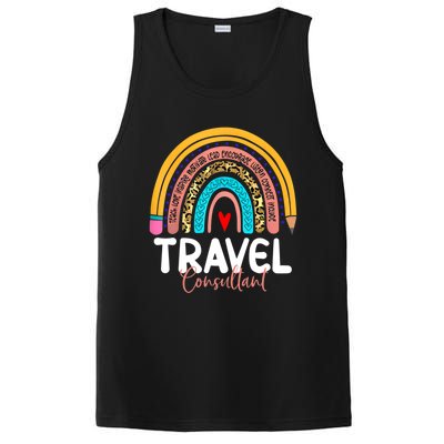 Travel Consultant Rainbow Leopard Travel And Tourism Work Gift PosiCharge Competitor Tank