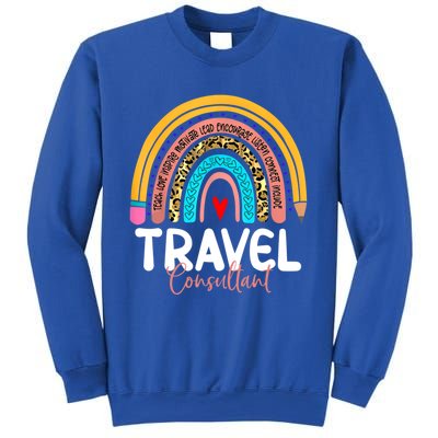 Travel Consultant Rainbow Leopard Travel And Tourism Work Gift Sweatshirt