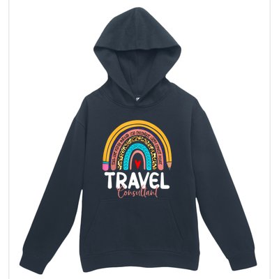 Travel Consultant Rainbow Leopard Travel And Tourism Work Gift Urban Pullover Hoodie