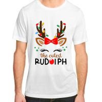 The Cutest Rudolph Reindeer Christmas Pajama Xmas Lights Adult ChromaSoft Performance T-Shirt