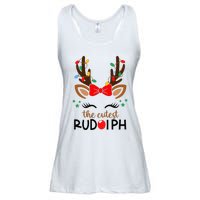 The Cutest Rudolph Reindeer Christmas Pajama Xmas Lights Ladies Essential Flowy Tank