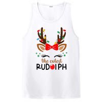 The Cutest Rudolph Reindeer Christmas Pajama Xmas Lights PosiCharge Competitor Tank