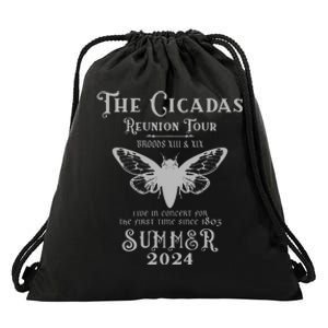 The Cicada Reunion U.S 2024 Cicada Concert Fest Lover Drawstring Bag