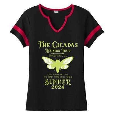 The Cicada Reunion U.S 2024 Cicada Concert Fest Ladies Halftime Notch Neck Tee