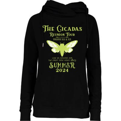 The Cicada Reunion U.S 2024 Cicada Concert Fest Womens Funnel Neck Pullover Hood