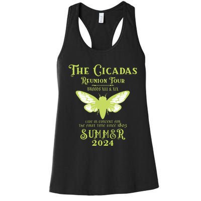 The Cicada Reunion U.S 2024 Cicada Concert Fest Women's Racerback Tank