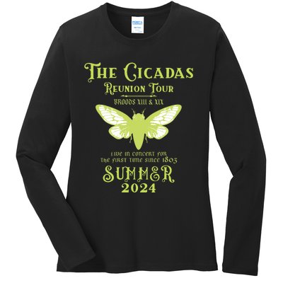 The Cicada Reunion U.S 2024 Cicada Concert Fest Ladies Long Sleeve Shirt