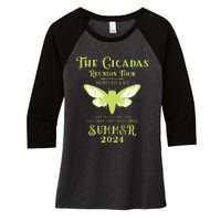 The Cicada Reunion U.S 2024 Cicada Concert Fest Women's Tri-Blend 3/4-Sleeve Raglan Shirt